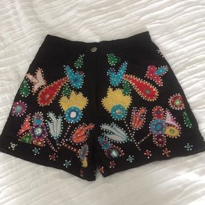 Other Destinations Colorful Sequin Mirror Shorts